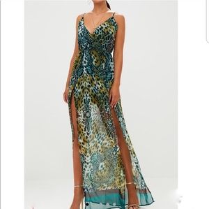 NWOT Leopard Maxi dress